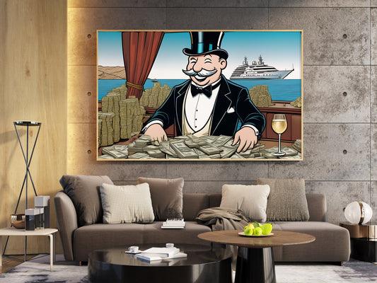 Mr Monopoly counting $