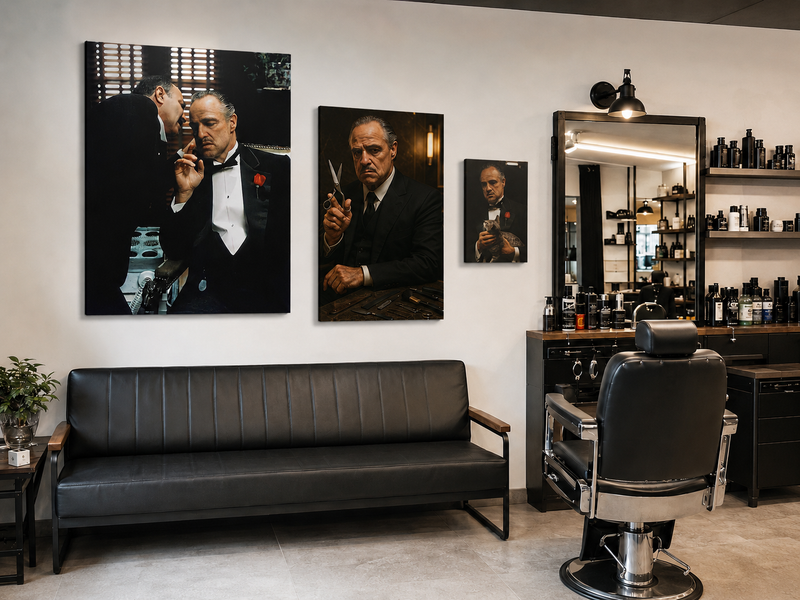 Godfather Barber Set | 3 Canvas Set