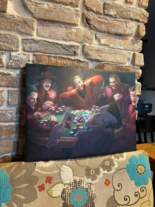 Special: Jokers playing poker 30x40cm