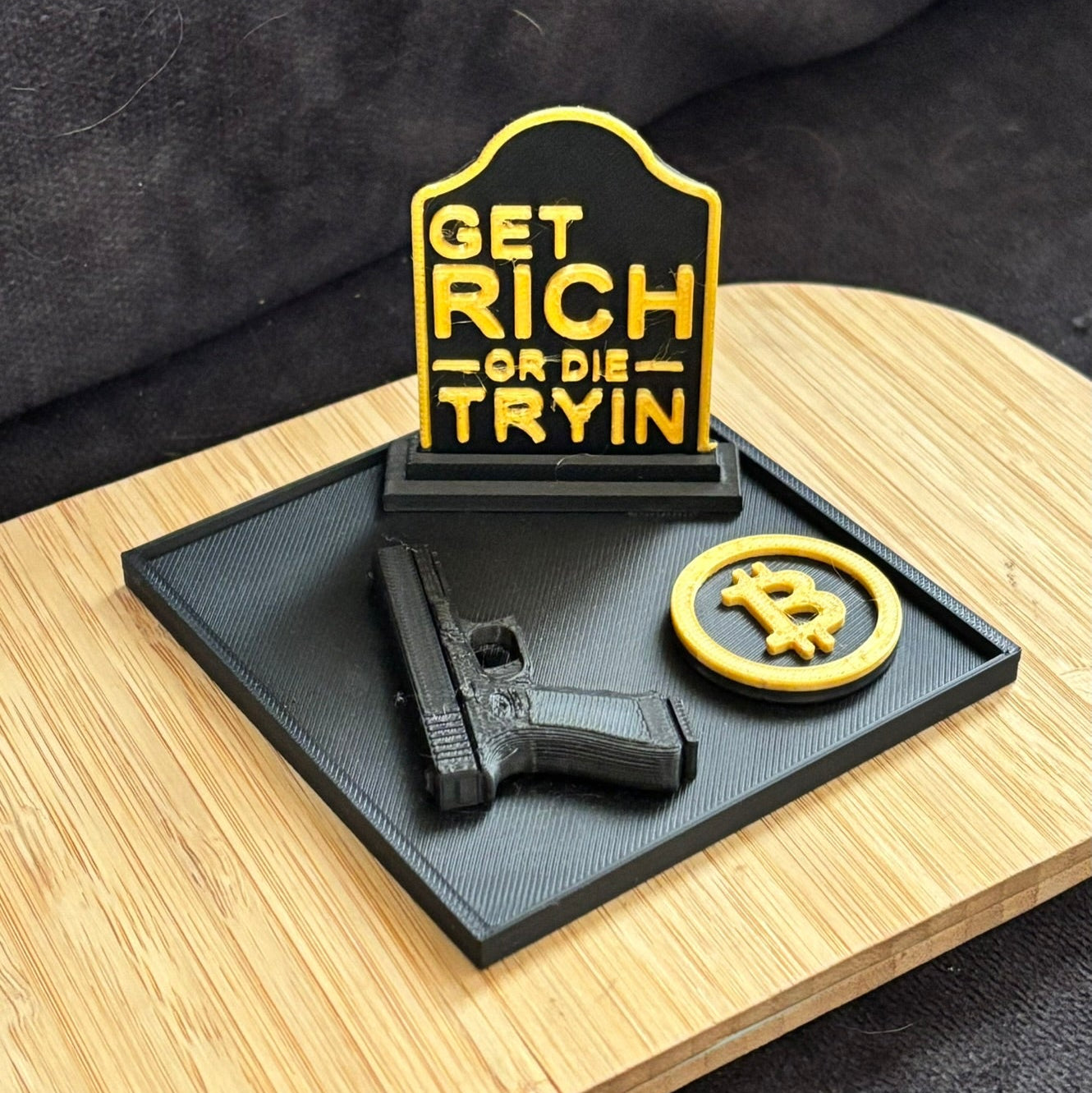 3D print - Get Rich or Die Trying 9x9cm